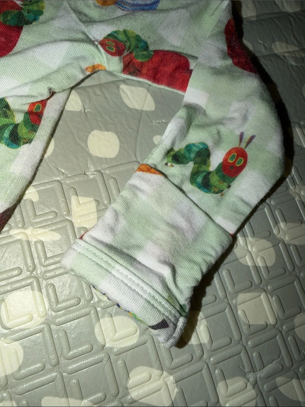 Bums and Roses Eric Carle Very Hungry Caterpillar Convertible One Piece Pajamas